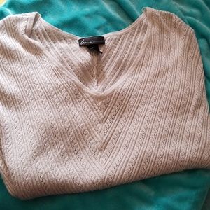 Festive Beige Sweater with a Slight Silver Sparkle